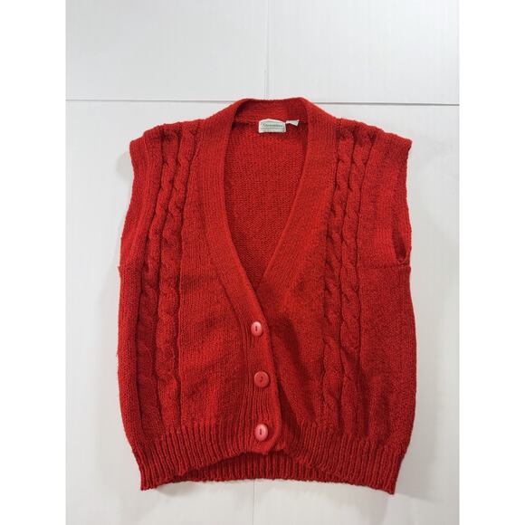 Shenanigans Sweaters - Women’s Vintage Christmas Red Size L Shenanigans Sweater Vest
